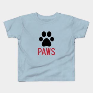 PAWS - A DOG'S FOOTPRINT Kids T-Shirt